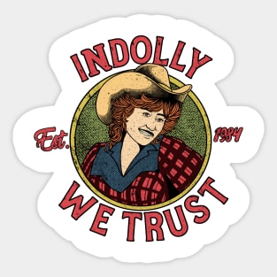 In Dolly We Trust 1984 Sticker